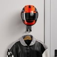 thumbnail image 6 of Wall Mounted Helmet Rack Storage Display Rack Hanger Motorcycle Helmet Holder Hook Hat Storage Wall Mounted Helmet Display Rack Hat Storage Rack, 6 of 6