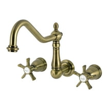 Kingston Brass KS1023NX Hamilton Two-Handle Wall Mount Roman Tub Faucet, Antique Brass