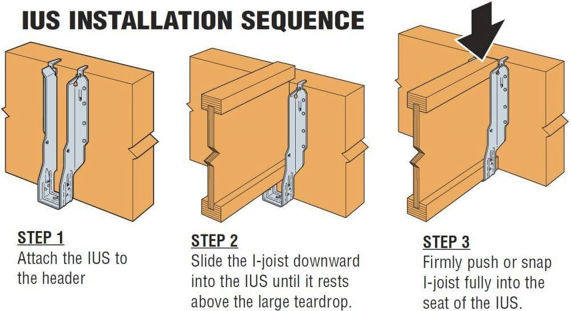 25 Pack Simpson Strong Tie IUS2.56/11.88 2-5/8" x 11-7/8" Face Mount I-Joist Hanger w/Snap-Grip Seat