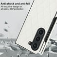 thumbnail image 5 of Allytechgroup Galaxy Z Fold7 Case, Slim Fit Premium PU Leather Stylish Protective Shockproof Fashionable Phone Cases Cover for Samsung Galaxy Z Fold 7, White, 5 of 8