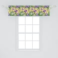 thumbnail image 2 of Ambesonne Green and Purple Valance Pack of 2, Iris and Narcissus, 54"X12", Multicolor, 2 of 4