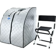 Durasage Ultra Low EMF Infrared Sauna – Portable Home Spa with Chair, Footpad & Remote