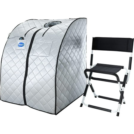 Durasage Ultra Low EMF Infrared Sauna – Portable Home Spa with Chair, Footpad & Remote