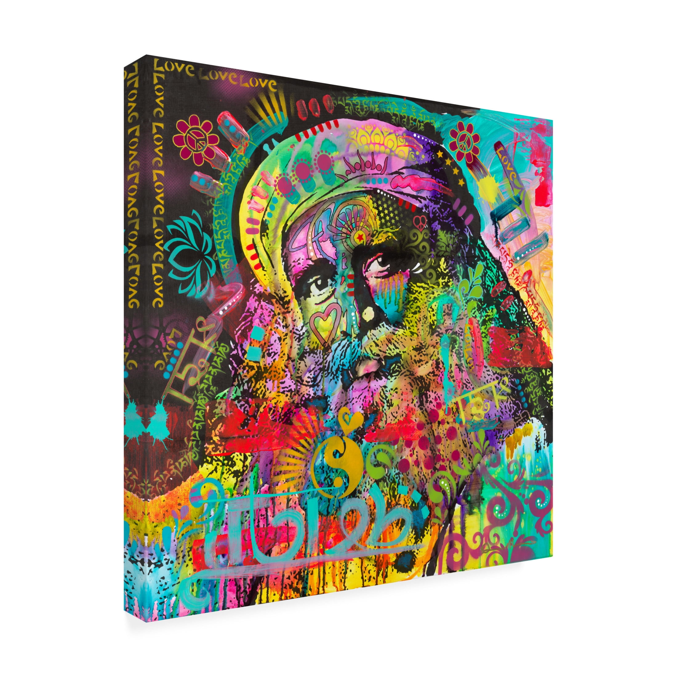 Canvas Wall Art - Dean Russo 'Sadhguru' Wall Art for Living Room, Bedroom, or Office Décor by Trademark Fine Art - 18 x 18 Inches