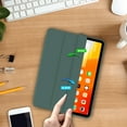 thumbnail image 5 of Aoub Case for iPad 6th Generation 2018 / 5th Generation 2017 with Pencil Holder, Slim Lightweight Soft TPU Back Smart Cover, Auto Sleep/Wake, Tri-fold Case for iPad 9.7 inch, Dark Green, 5 of 8