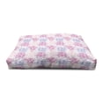 thumbnail image 3 of Flowers Pet House, Romantic Floral Design Chrysanthemum Blossoms Leaves Abstract Print Art, Outdoor & Indoor Portable Dog Kennel with Pillow and Cover, 5 Sizes, Pink and White, by Ambesonne, 3 of 4