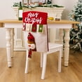 thumbnail image 5 of HongHeng Christmas Chair Back Covers 1Pc, 3D Cute Santa Claus Snowman Reindeer Xmas Dinner Chair Covers, Christmas Chair Slipcovers for Dining Room Holiday Party Decor, 5 of 6