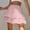 Pink, variant on ClodeEU Women's High Waisted Lace Tiered Mini Skirt, ,Solid Color Casual Summer Short Skirt Pink,Womens Plus L