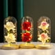 thumbnail image 2 of Cubierta de cristal rosa flor eterna dos led luminosos adornos creativos Navidad día de la madre regalo de San Valentín., 2 of 6