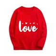 thumbnail image 2 of Atogsazn Kids Boy Girl Valentine's Day Sweatshirt Casual Crewneck Long Sleeve Shirt Summer Clothes Top 06-Red 12-13 Years on Clearance, 2 of 6