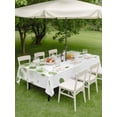 thumbnail image 4 of Outdoor Tablecloth with Umbrella Hole for Patio/Picnic/Party/Camping, Sage Green Gradient Waterproof Table Cloth Rectangle Table Cover Washable, Abstract Polka Dots Vintage Modern Art (54"x 80"), 4 of 8