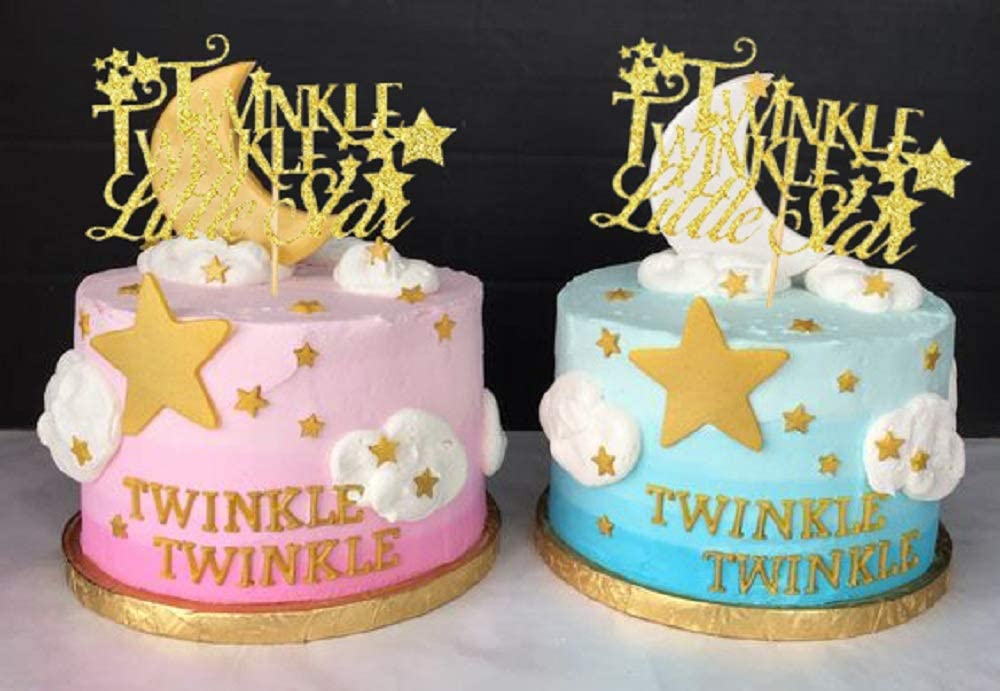 Glitzernder Stern-Tortenaufsatz Für 1. 2. 3. Geburtstag – Roségold, 15 Cm, Aus Glitzerpuderpapier, Perfekt Für Babyparty & Gender Reveal