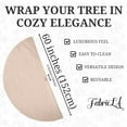 thumbnail image 2 of FabricLA Latte Faux Fur Tree Skirt Cut - 60-Inches with Rounded Edges (No Backing) for Christmas, 2 of 8