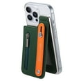 thumbnail image 3 of ShellTech for iPhone 15 Wallet Case Cover Slim Stand Credit Card Holder Slot TPU Hand Strap for iPhone15 Case Women Men,Darkgreen, 3 of 14