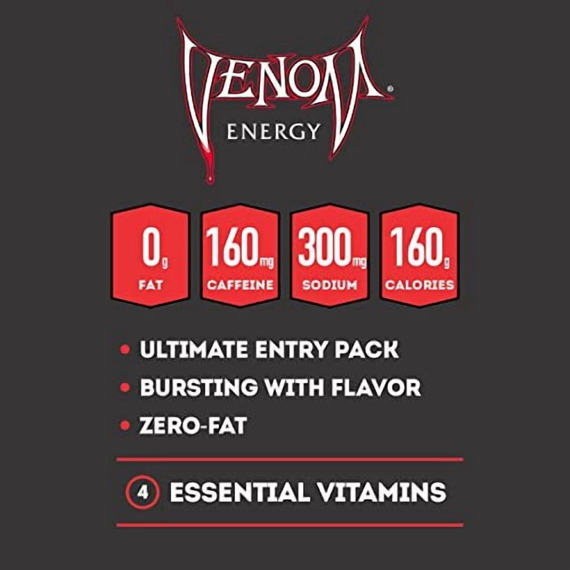 Venom Energy Drink, Original, 0 Fat, 160mg Caffeine, 16 Fl Oz Pack of 12 By LastFuel.