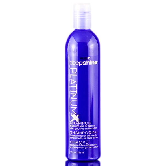 Rusk Deepshine PlatinumX Shampoo , 12 oz Hair - Pack of 1 w/ SLEEKSHOP Teasing Comb