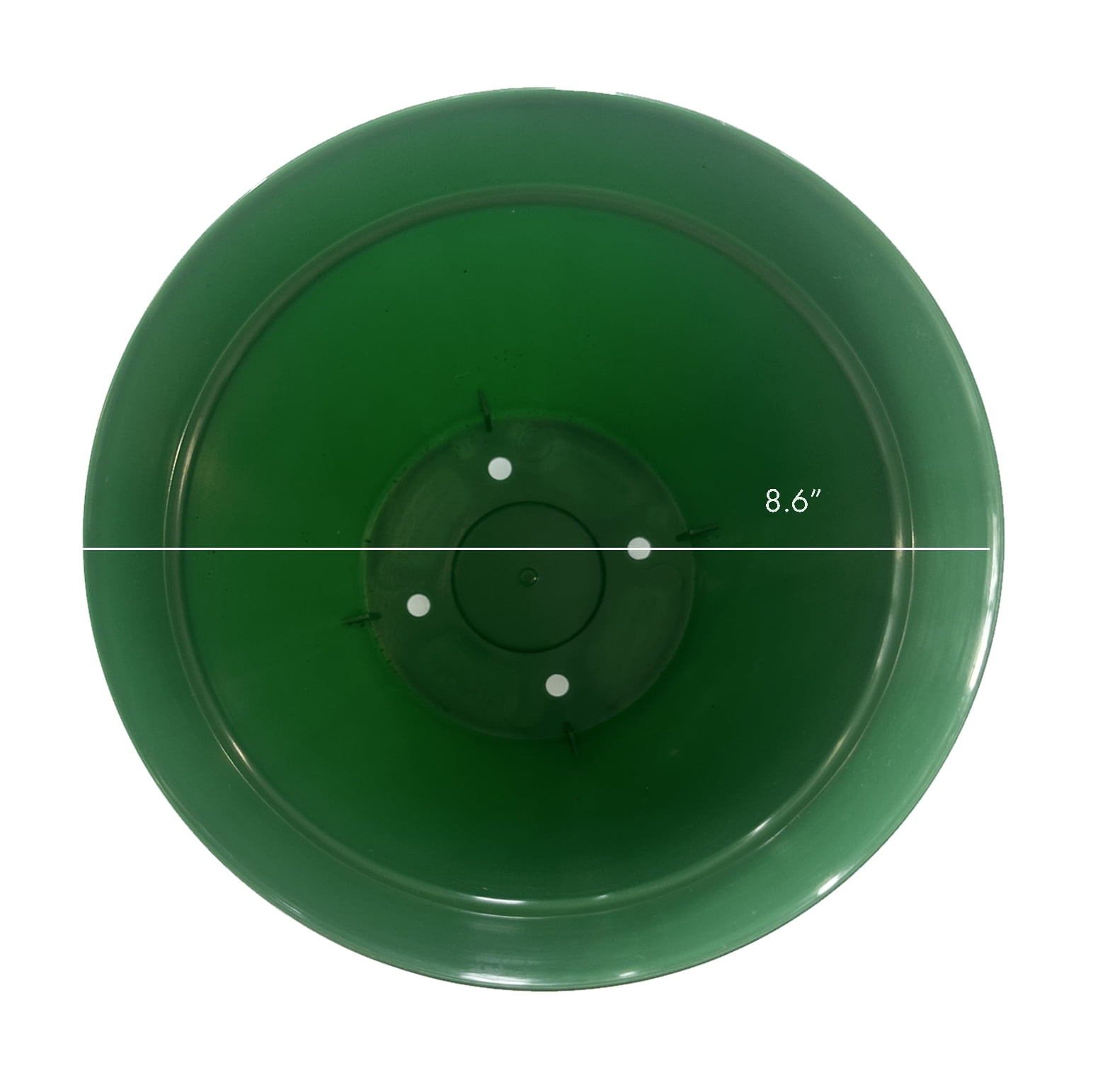 Jacinto Recycled Plastic Planter by Deroma USA, 8 inch Opening Diameter, Green Color