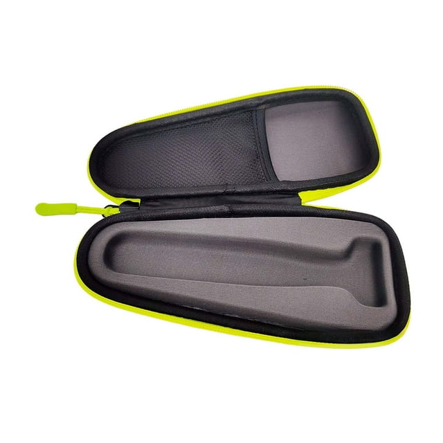Estuche para afeitadora, bolsa de transporte protectora, con bolsillo de malla, elegante organizador de viaje a prueba de polvo para afeitadora para