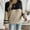 Black, variant on Sakmal Long Sleeve Women Sweaters for Fall Pullover Knit Tops Black Crew Neck Patchwork Trendy Sweaters for Women