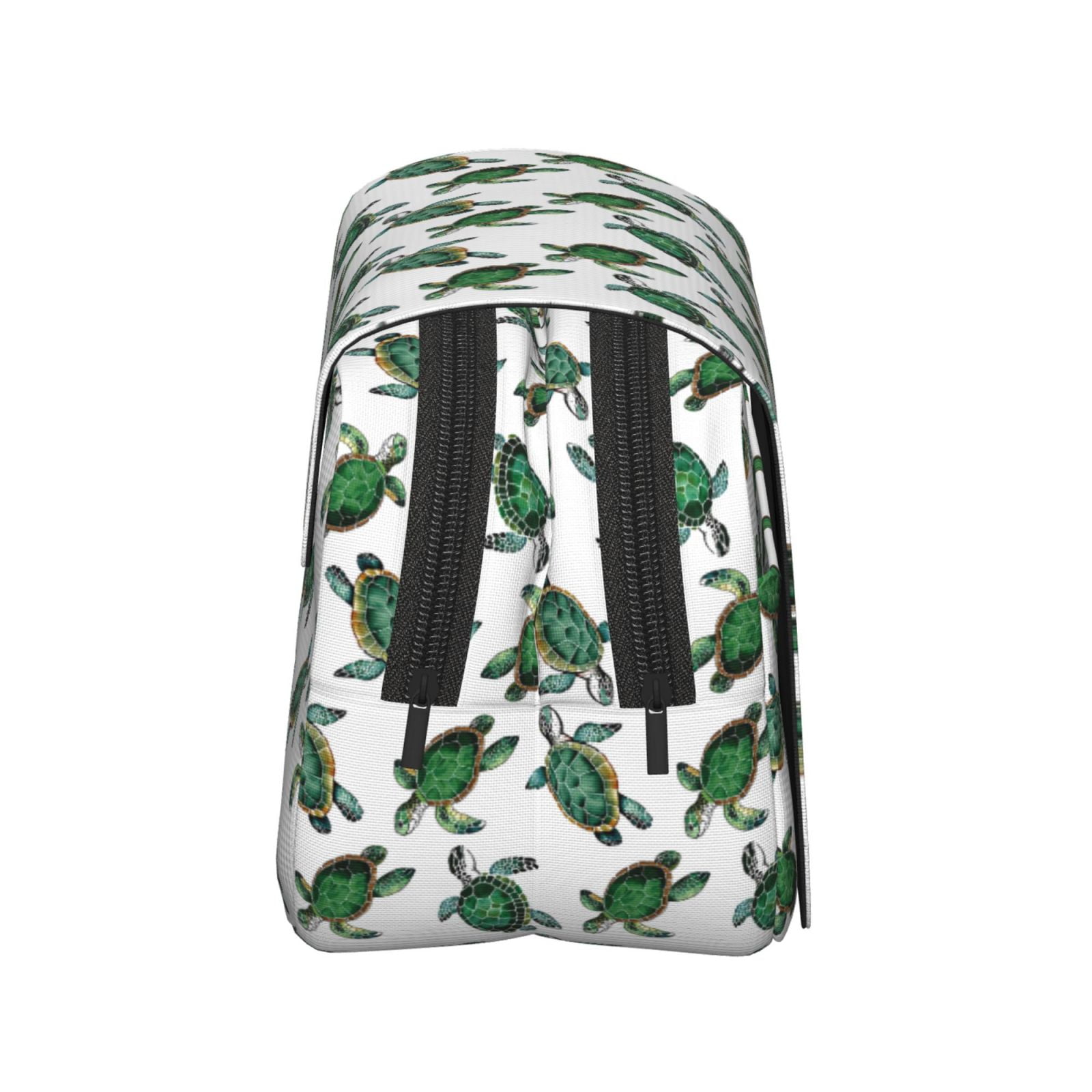 Rateoe Watercolor Turtle Pattern Double Clamshell Pen Case, Storage Organizer with Two Zipper Compartments– Holds Up to 50 Pencils & Pens