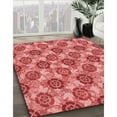 thumbnail image 3 of Ahgly Company Machine Washable Indoor Round Transitional Red Area Rugs, 7' Round, 3 of 7