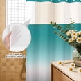 thumbnail image 2 of No Hook Shower Curtain,Teal Grey Ombre Waterproof Shower Curtains for Bathroom,Turquoise Gradient Modern Abstract Art Bathroom Curtain with Mesh Top Window for Home Hotel Bathtub,Small Stall 36"x72", 2 of 9