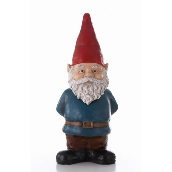Hi-Line Gifts Bobblehead Gnome with Hands Behind Outdoor Garden Statue - 34"