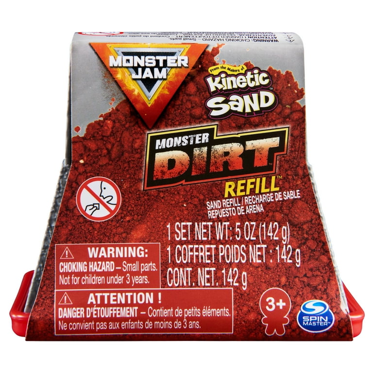 Monster Jam Kinetic Sand Monster Dirt 5oz Refill (Red)