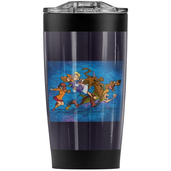 Scooby Doo Run! Stainless Steel Tumbler 20 oz Coffee Travel Mug/Cup, Vacuum Insulated & Double Wall with Leakproof Sliding Lid | Great for Hot Drinks and Cold Beverages