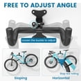 thumbnail image 4 of Housolution Bike Wall Mount,2 Pack EVA Foam Padded up to 48.5 lbs,Heavy-Duty Adjustable Bike Wall Hanger for Road, Mountain and Hybrid Bikes, Garage & Apartment, 4 of 7