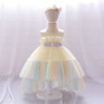 thumbnail image 1 of Vestido de niña Vestido de princesa Vestido de bebé de un año Vestido de niña de flores Vestido de niña con lazo de malla, 1 of 6