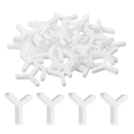 500Pack Wall Floor Tile Plastic Y Type Spacers Tiling Tools 3mm 1/8", White