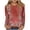 Red1, variant on Mityle Womens Trendy Floral Prints Tops Long Sleeve Tshirts Causal Loose Fit Tees