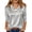 Gray, variant on Blouses Satin Womens Draped Neckline Pleated Collar Satin Three Quarter Sleeve Shirt Top Solid Color Elegant Drape Front Pleated Collar Work Evening Special Occasion
