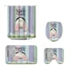 thumbnail image 2 of Easter Bunny Easter Eggs Shower Curtain Floor Mat 4-piece Set Home Bathroom Dry Wet Separation Partition Waterproof Shower Curtain, 2 of 5
