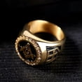 thumbnail image 5 of GKNET Mens Gold Freemason Masonic CZ Ring for Men Stainless Steel Size 7-15-12, 5 of 6