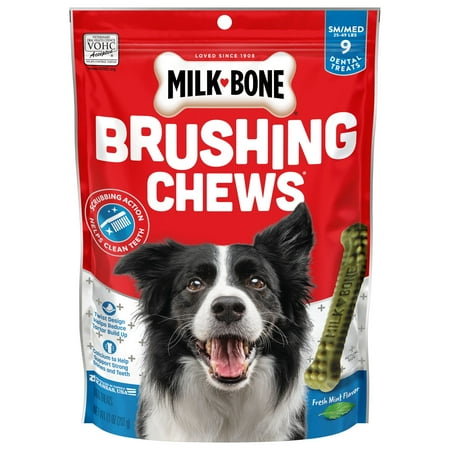 UPC: 0079100882571 | Milk-Bone Brushing Chews Daily Dental Dog Treats  Fresh Breath  Small/Medium  7.1 Oz. Bag  9 Bones Per Bag