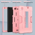 thumbnail image 3 of ELEHOLD Rugged Hybrid Case for TCL Tab 8 LE 2023 Tablet, Tri-Layers Hard PC Soft Silicone Hidden Kickstand Anti-Scratch Shockproof Heavy Duty Case for Kids Men Women,Rosegold, 3 of 7