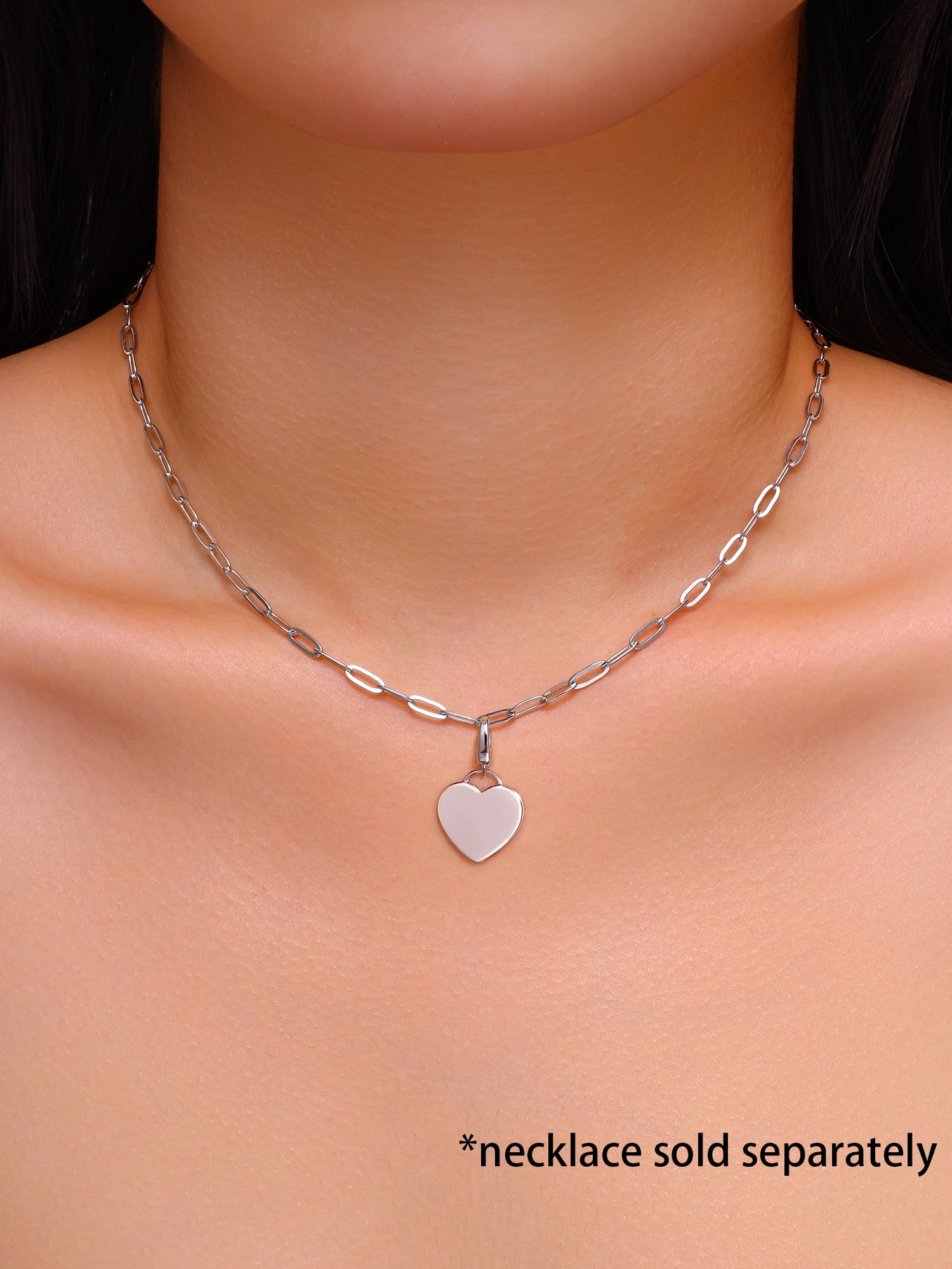 Brilliance Fine Jewelry Heart Charm in Sterling Silver