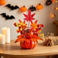thumbnail image 5 of WYBXZ Style A Artificial Pumpkin Floral Centerpiece, Summer Table Decor with Maple Leaves, Harvest Accent (143), 5 of 7