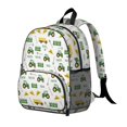 thumbnail image 2 of Tractor and Fences White Pattern Backpack for School, Cute School Bag with Adjustable Shoulder Straps and Padded Back, 13.8"x11.4"x6", 2 of 3