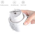 thumbnail image 5 of Mini licuadora portátil, licuadora eléctrica de frutas de 350ml, exprimidor personal recargable, batido USB con 4 cuchillas, botella de jugo de taza deportiva (blanca). Feliz Sencillez, 5 of 5