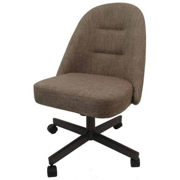 M-235 Swivel Metal Dining Caster Chair - Basin Beige - Coffee