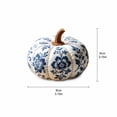 thumbnail image 4 of Vintage Floral Cloth Pumpkin Decoration, Soft Fabric Pumpkin Shelf Ornament, Modern Farmhouse Tabletop Pumpkin Decor for Home Party Display, 4 of 7