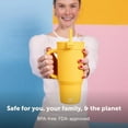 thumbnail image 7 of Silipint 32oz Silicone Tumbler with Handle, Flip Lid and Straw – BPA-Free, Non-Toxic, Unbreakable, Freezer, Microwave, Dishwasher Safe Tumbler Perfect for Tea, Cold Water, Smoothies (Classic Yellow), 7 of 7