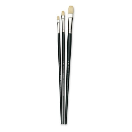 UPC: 0884955080757 | Winsor & Newton Winton Hog Bristle Brushes – Set 1  Pkg of 3