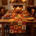 thumbnail image 2 of Fall Table Runner,Buffalo Plaid Pumpkin Autumn Harvest Thanksgiving Dining Table Decor for Home Party, 2 of 6