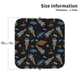 thumbnail image 2 of KLL Drink Coasters Set Square of 4,PU Leather Absorbent Coasters Set Decorative Coffee Cup Coasters Housewarming Gift for Home Decor-Space Rocket, 2 of 5