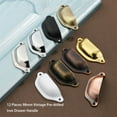 thumbnail image 1 of 12 Pcs Poignée de Tiroir 98mm Vintage Pré-Percée Couleur Unie Remplacement Poignée de Placard Garde-Robe Porte d'Armoire Matériel de Traction avec Vis Bronze Cyan, 1 of 8