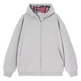 thumbnail image 1 of LOVZFMLL Vestes pour Hommes Chaud Couleur Unie Poche Zippée Manches Longues à Capuche Veste Décontractée, 1 of 7